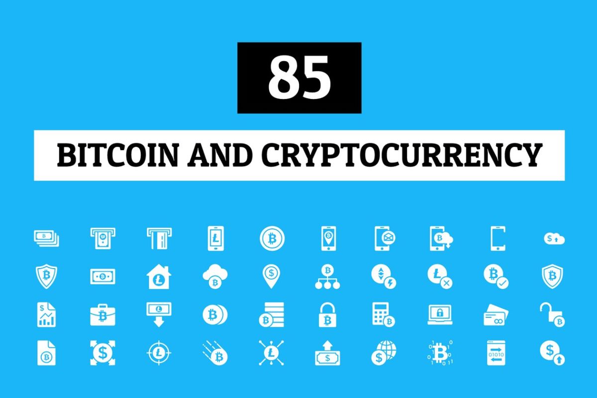 比特币和加密货币图标素材 Bitcoins and Cryptocurrency Icons
