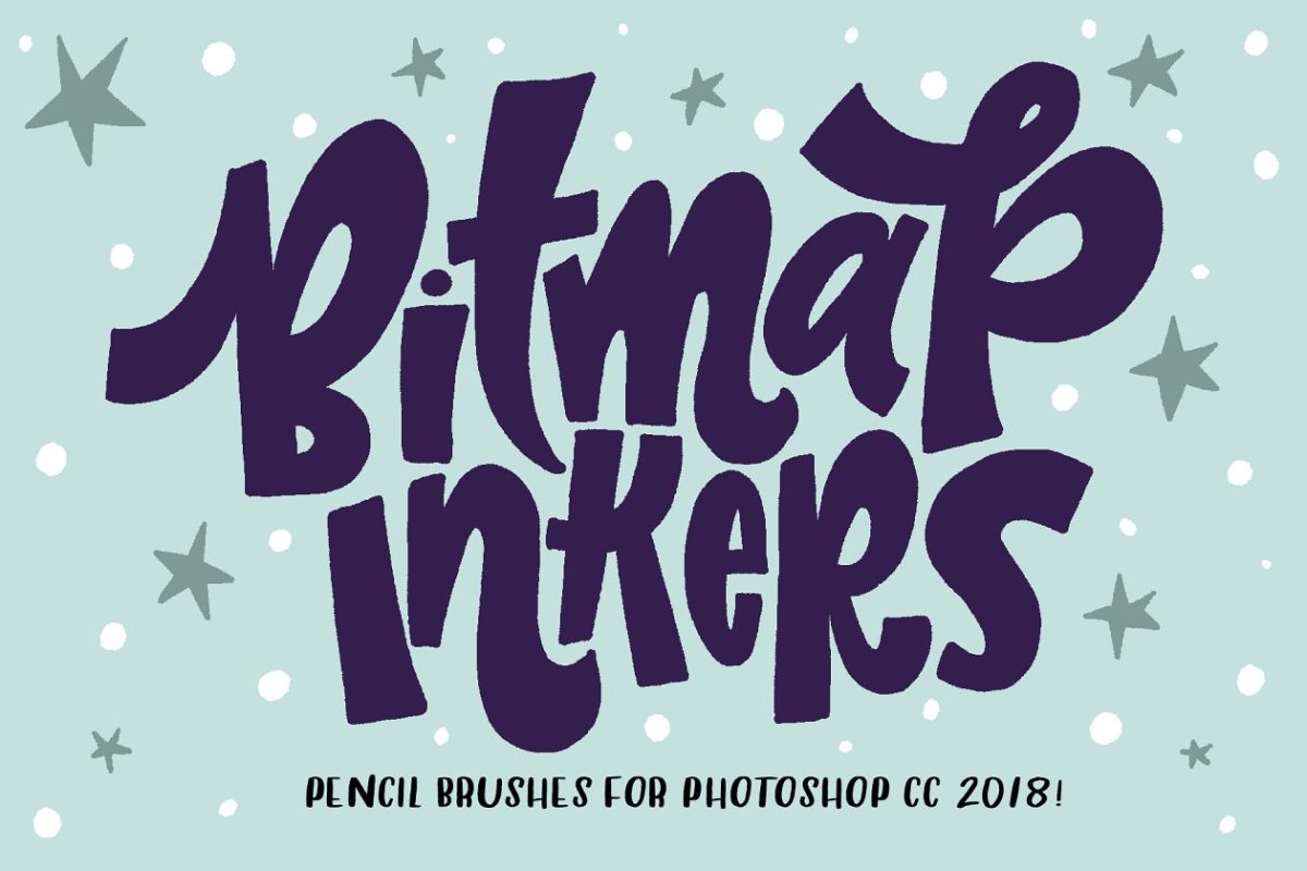 ps笔刷效果 Bitmap Inkers for PHOTOSHOP CC2018