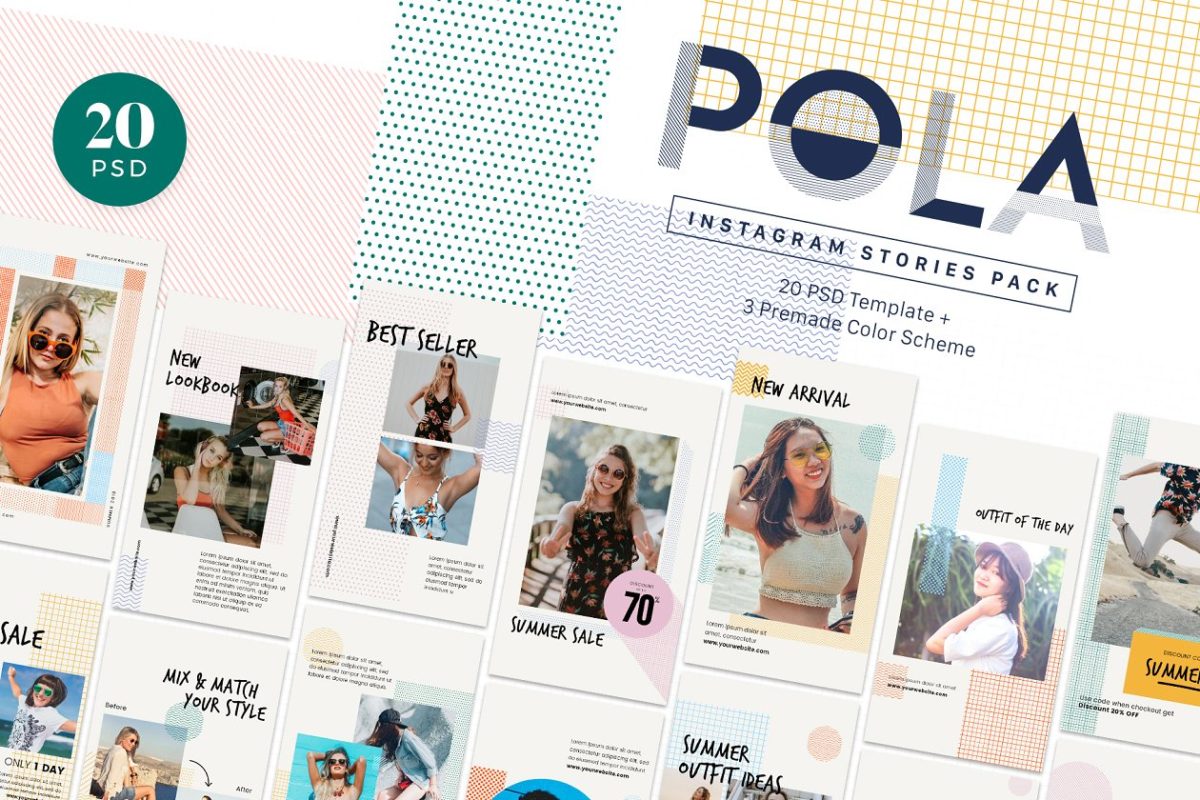 社交广告模板包 Instagram Stories Pack – POLA