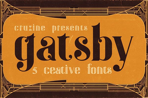 5个了不起的盖茨比Gatsby – ArtDeco字体