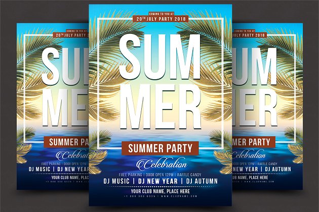 夏季活动海报设计模板 Summer Flyer