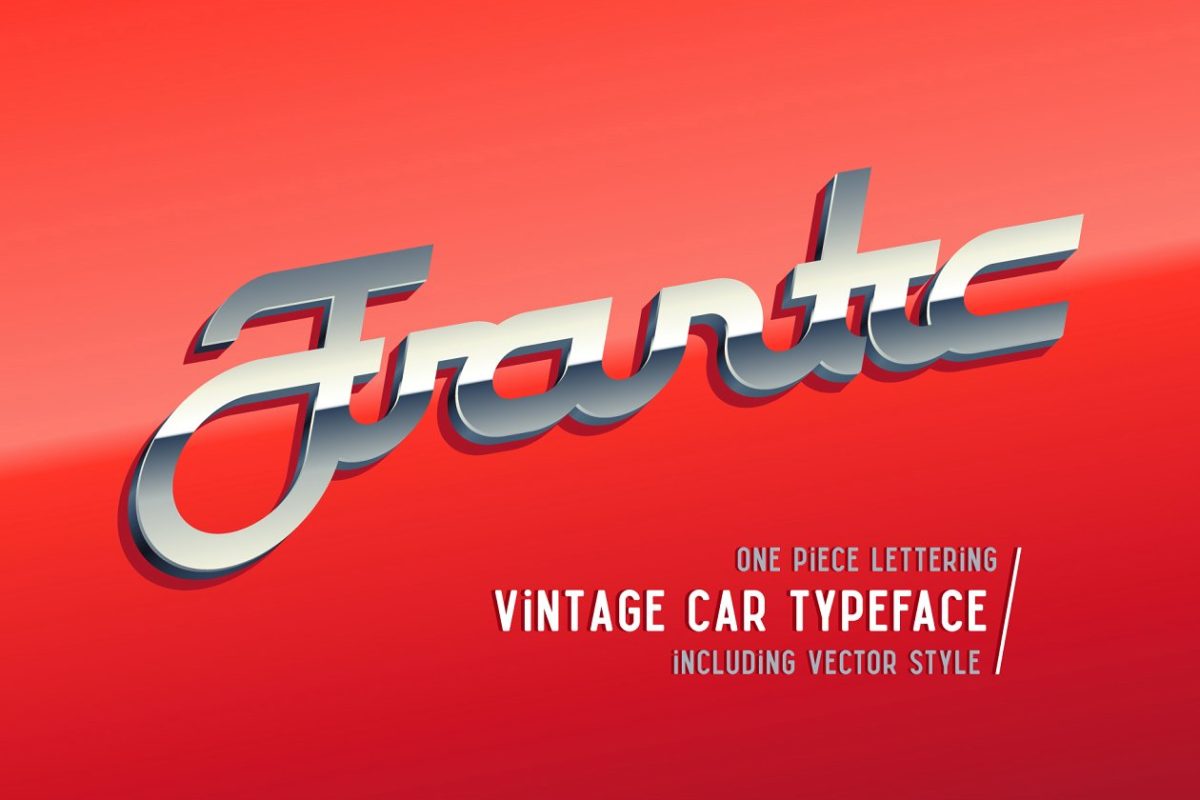 疯狂的设计字体 Frantic vintage typeface