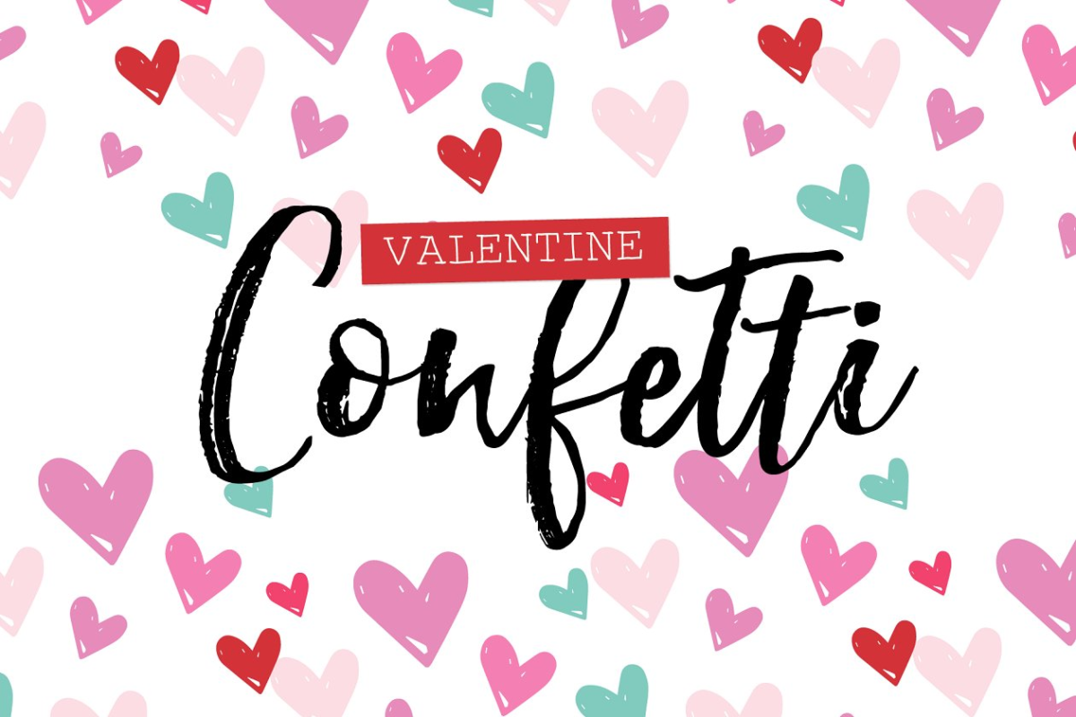 情人节爱心笔刷下载 Valentine Confetti Kit