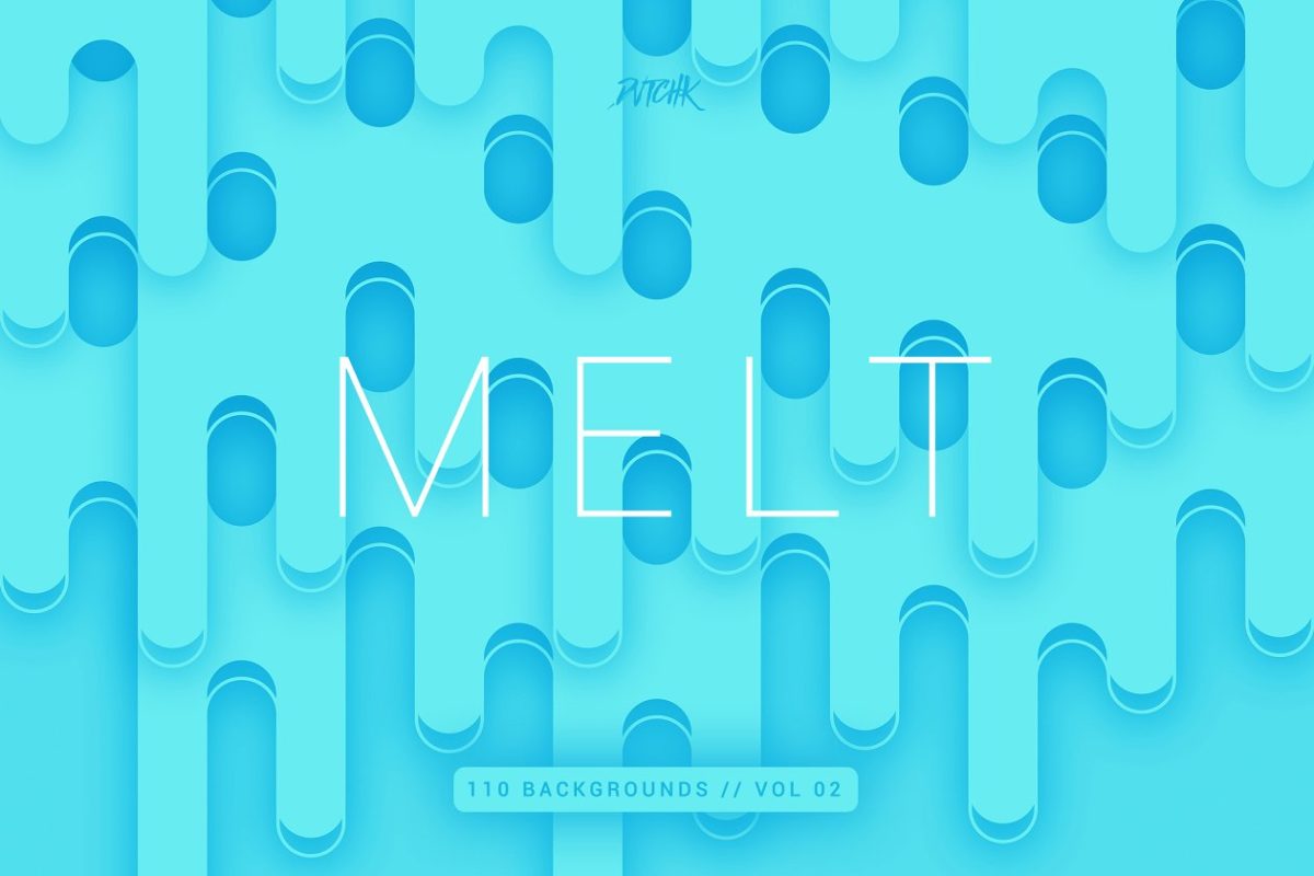 抽象圆形背景纹理v2 Melt | Rounded Backgrounds | Vol. 02