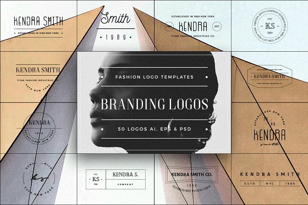 50款时尚行业品牌Logo模板 50 Branding Fashion Minimal Logos