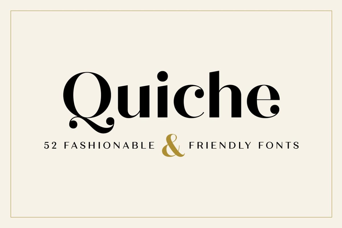 时尚衬线字体 Quiche Font Family