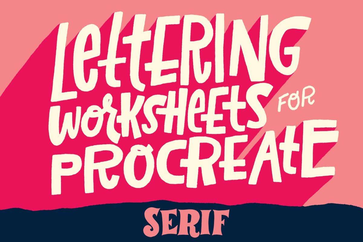 手写字体下载 Serif Lettering Worksheet