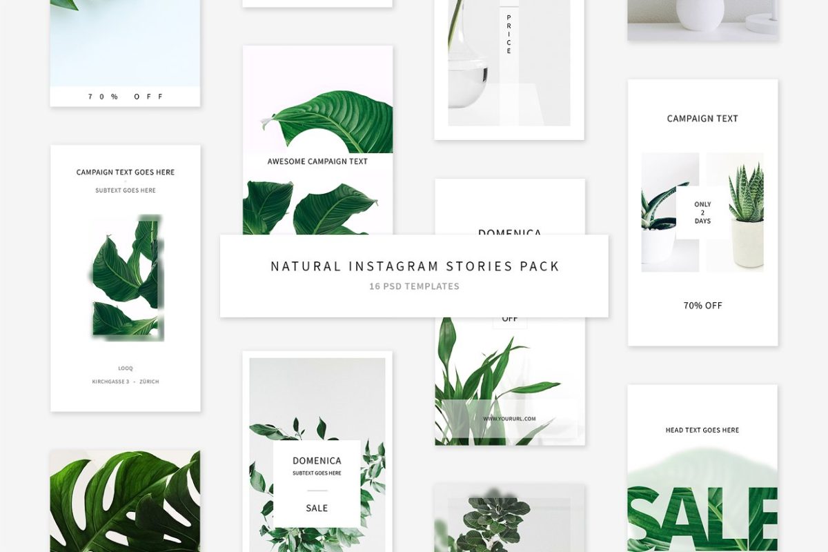 自然环保模板 Natural Instagram Stories Pack