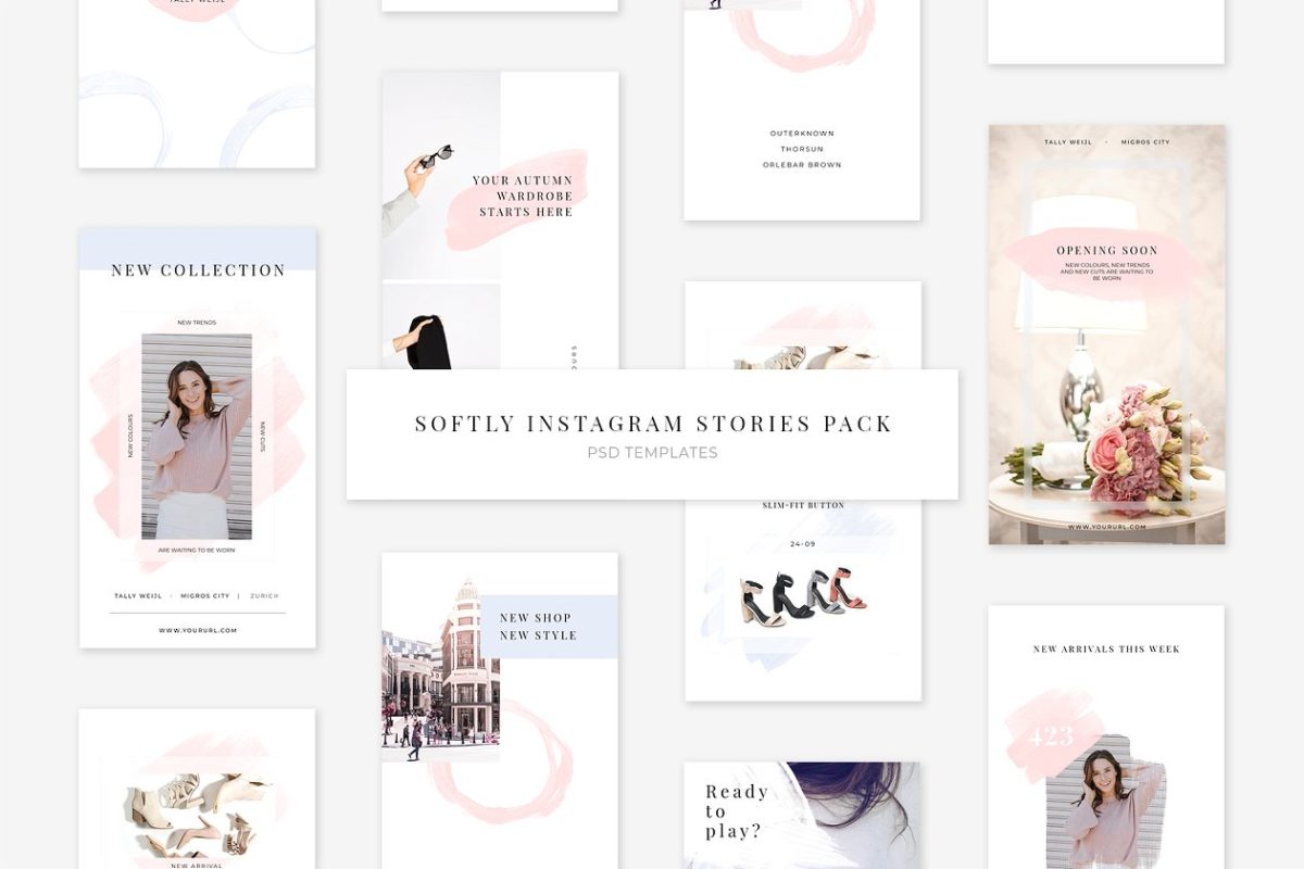 温柔的社交广告模板 Softly Instagram Stories Pack