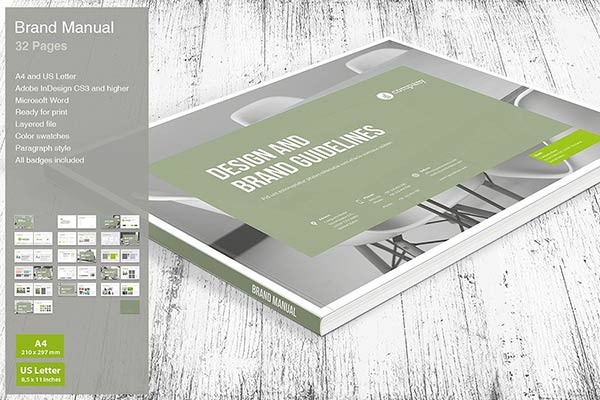 Brand Manual-32页现代、专业、极简的品牌杂志模板下载(第一波)[indd]