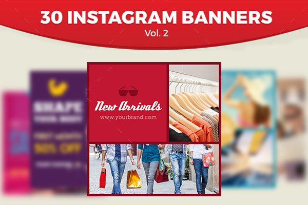 30款网络销售Banner图片设计PS模板下载Instagram Banners[psd]