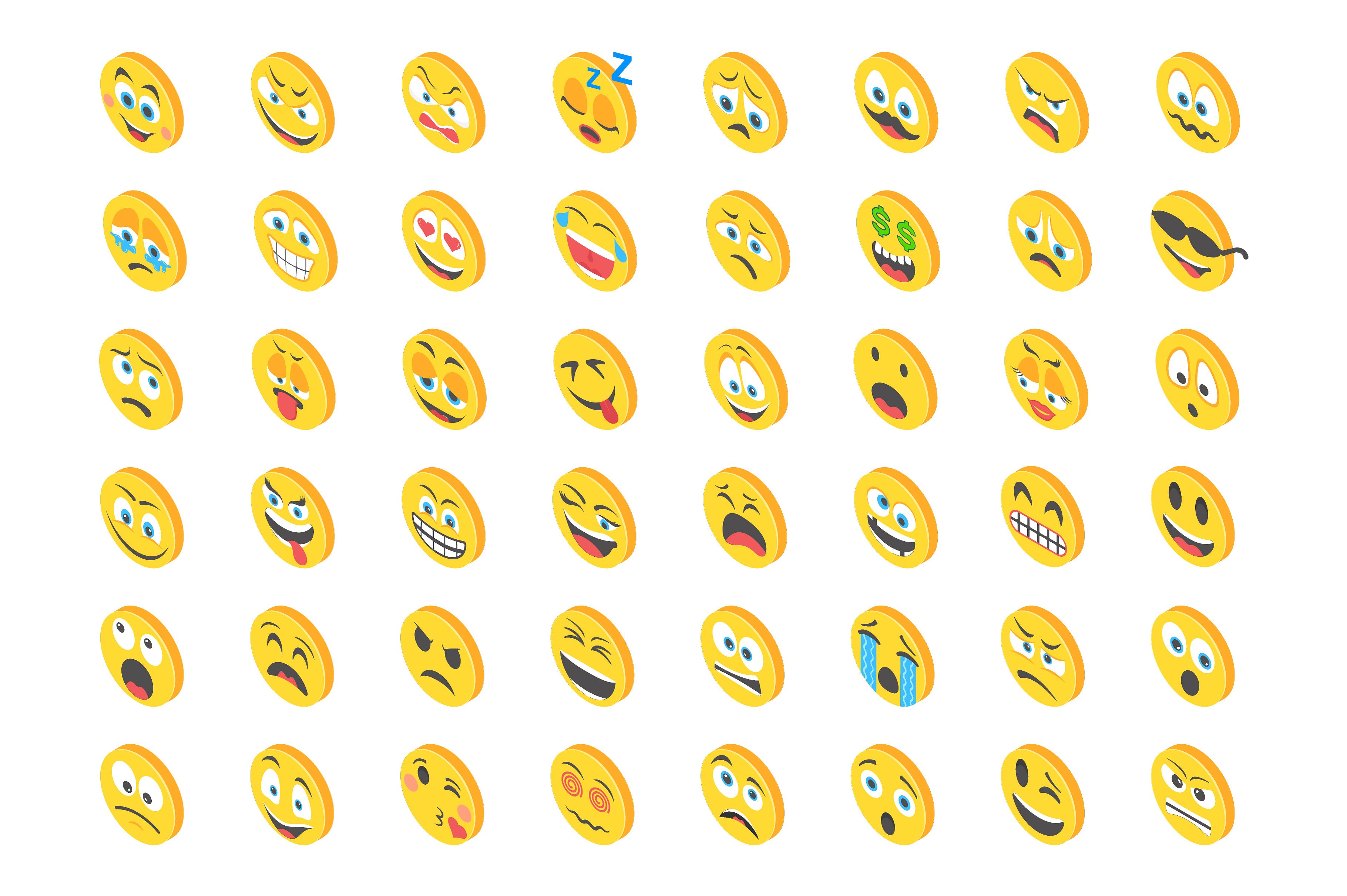 2500个表情符号emoji图标合集打包下载（包含AI,EPS,SVG,PNG,PDF,JPG格式） - UI素材下载
