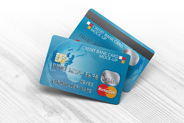 高品质的高端信用银行卡VIP卡会员卡名片VI样机展示模型模拟mockups