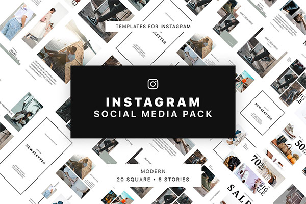 高品质的时尚秋季Instagram社交媒体banner设计模板