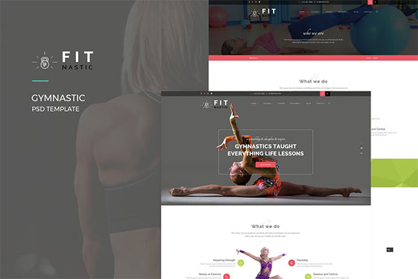 高品质时尚高端多用途的健身瑜伽绿色健康网站设计模板