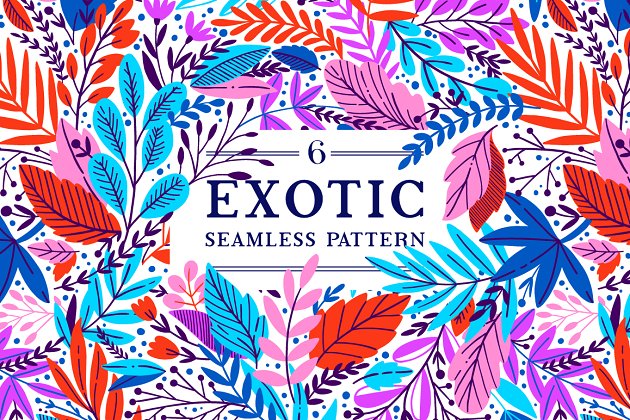 花卉图案背景纹理 6 Exotic patterns