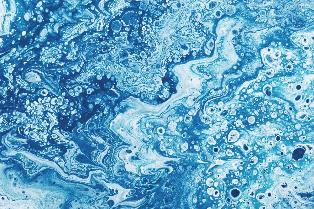 蓝色流体大理石背景 Blue marble texture