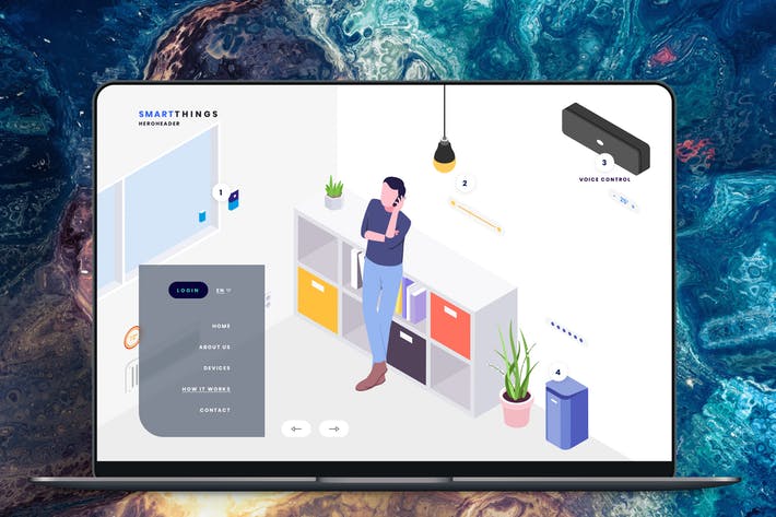 Cover Image For Hero Header Smartthings Isometric Template