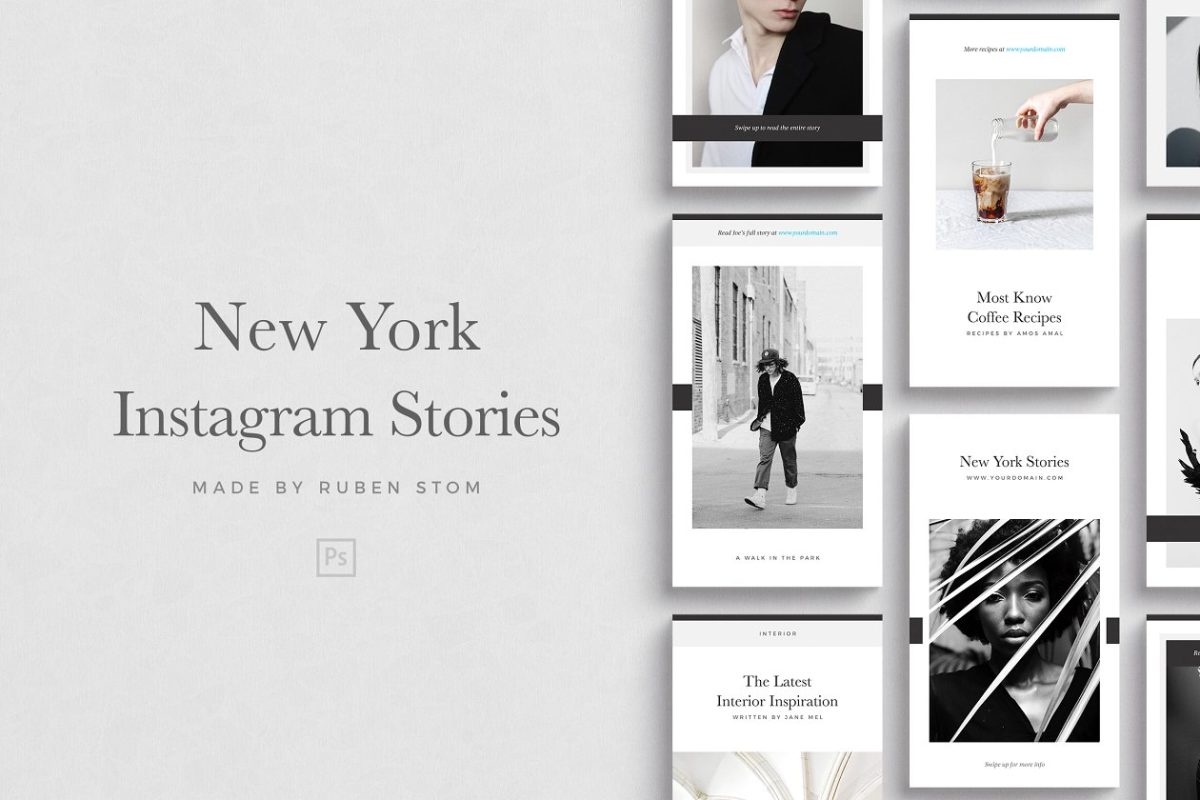 纽约风格广告模板 New York Instagram Stories