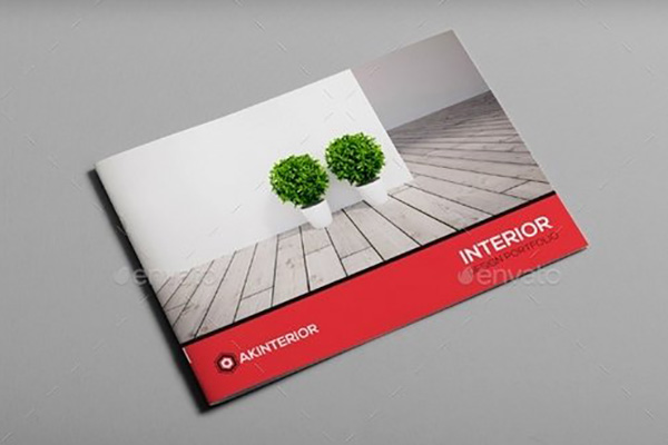 极简主义的室内设计杂志模板下载 Interior Brochure Template Portfolio [indd]