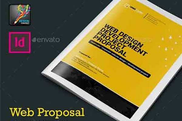 网页设计与开发代理杂志模板下载 Web Proposal for Web Design & Development Agency [indd]