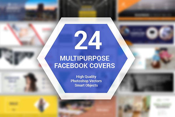 24个多用途的Facebook社交媒体设计模板下载 24 Multipurpose Facebook Covers [psd]