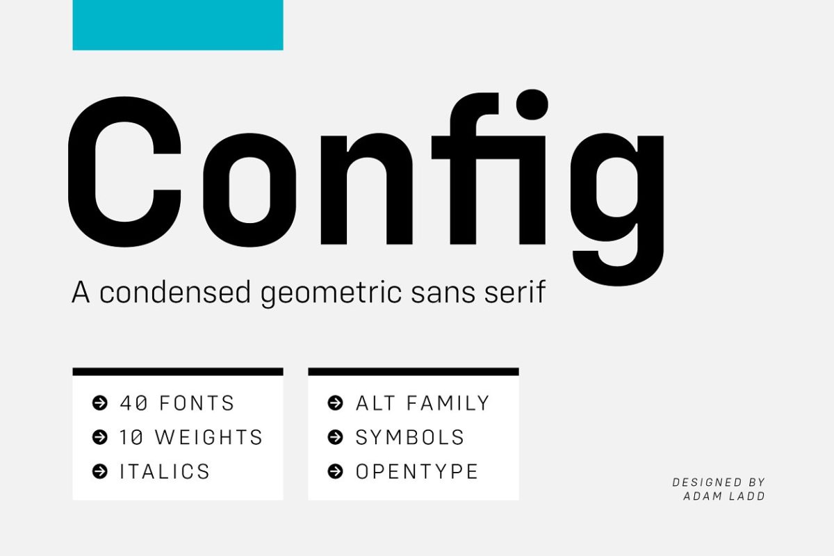 时尚设计字体 Config Complete Font Family
