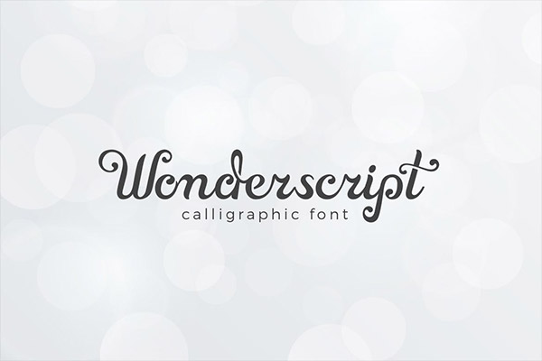 时尚高端的手写Wonderscript英文字体