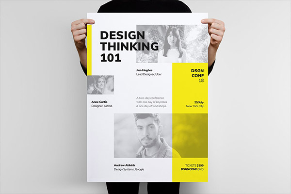 时尚个性设计感极强的海报宣传单DM设计模板