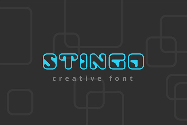 时尚呆萌的Stingo数字科技英文字体