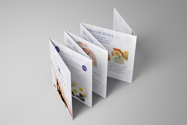高品质的时尚高端房地产七折页海报宣传单DM设计模板