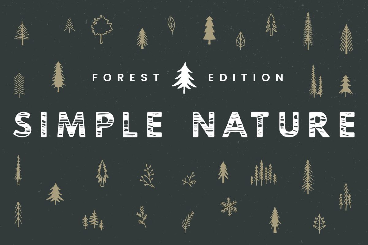 圣诞树矢量插画 Simple Nature: Forest Edition
