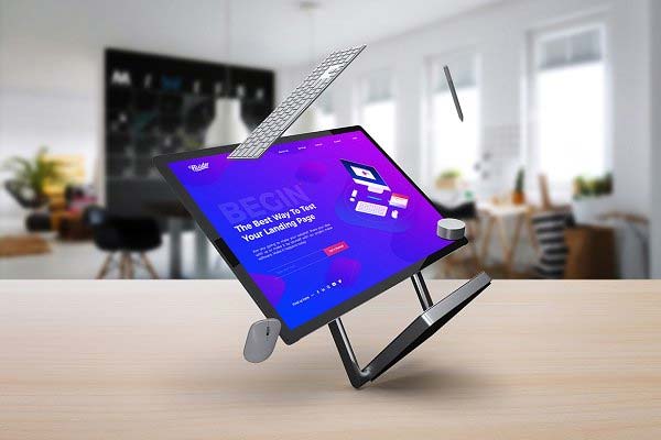 Surface Studio 创意设计展示模型样机 [PSD]