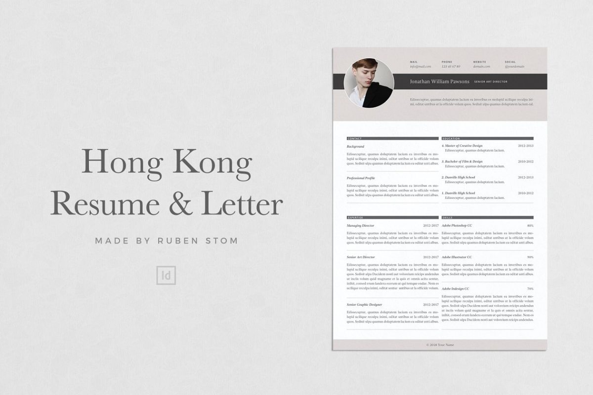 相关简历封面模板 Hong Kong Resume & Covering Letter