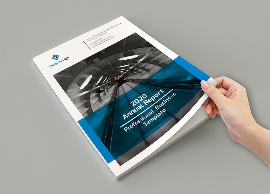 高端时尚高品质的企业品牌手册画册楼书杂志年度总结报告设计模板（indd）