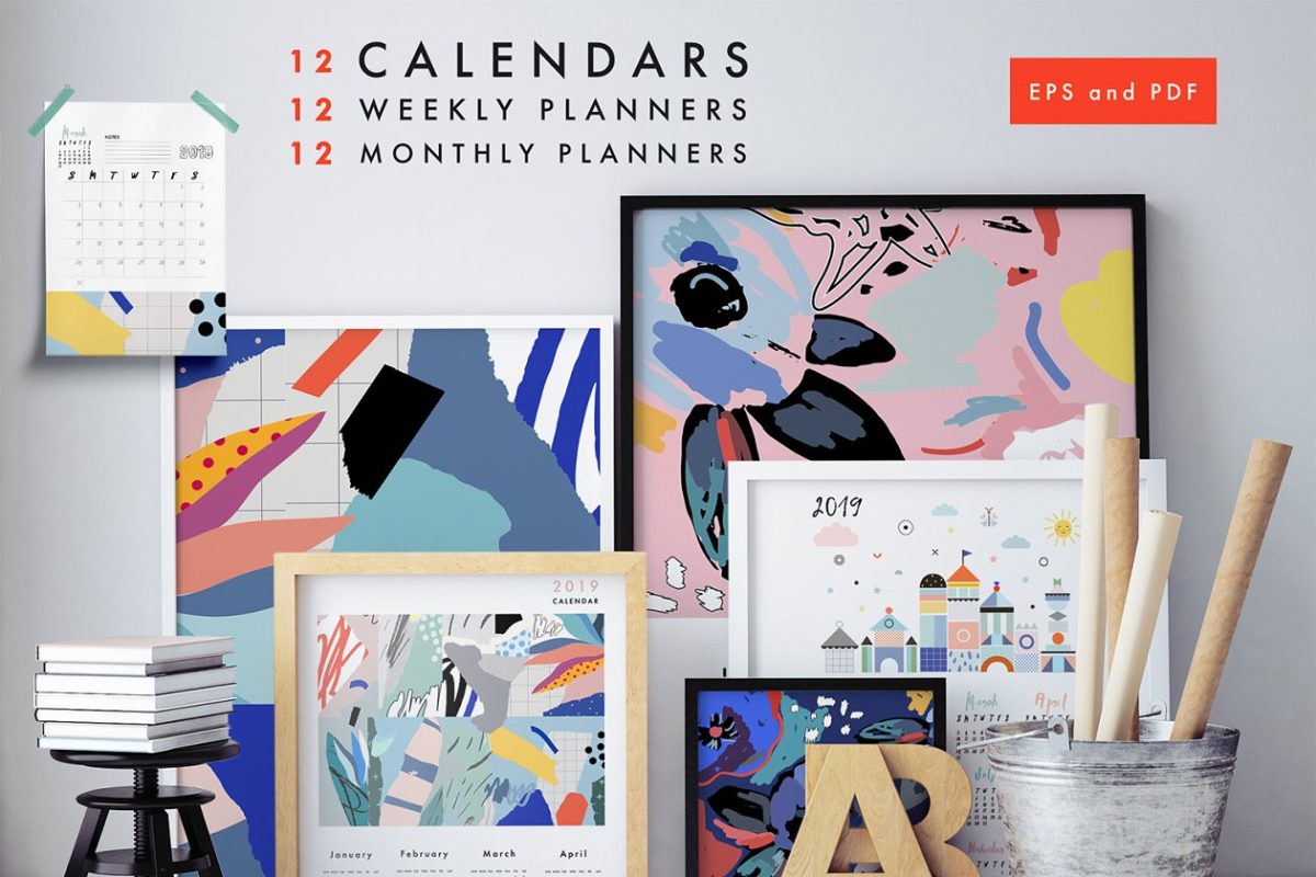 2019年日历+计划表模板合集 2019 calendars + planners