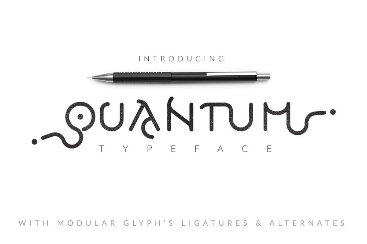 时尚高端抽象的Quantum Typeface英文字体下载