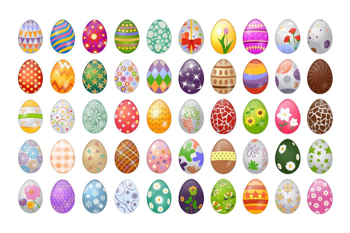 95个复活节彩蛋矢量图标 95 Easter Egg Vector Icons