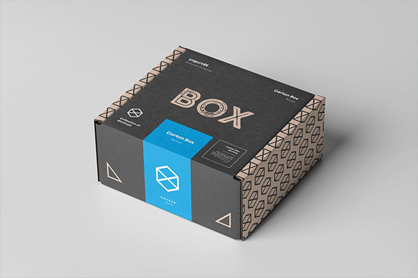 高品质的逼真质感的包装盒子包装设计VI样机展示模型mockups