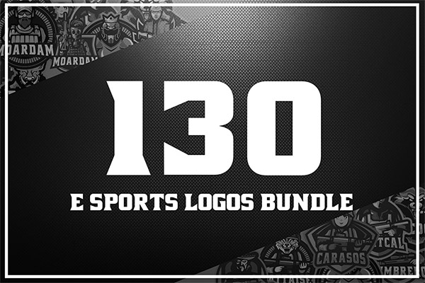 130个电子竞技游戏E Sport Logo矢量标志设计模板集合
