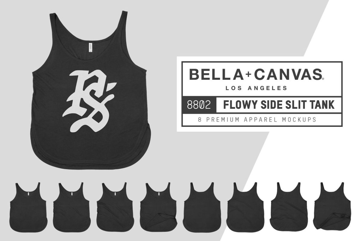 侧缝背心样机模型 Bella Canvas 8802 Side Slit Tank