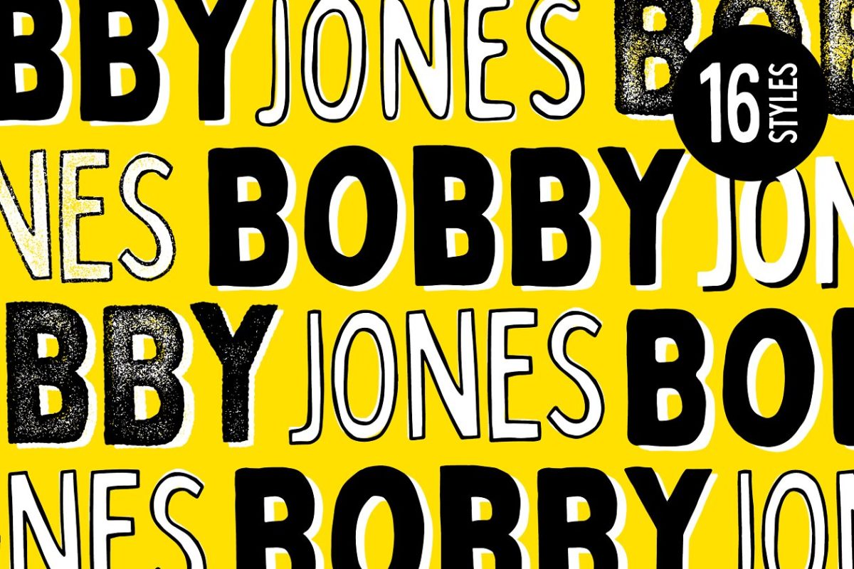 手写设计字体 Bobby Jones – 16 Fonts