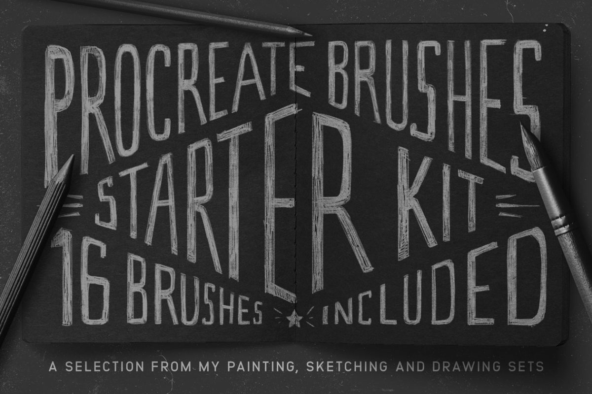 肌理笔刷下载 Procreate Brushes Starter Kit