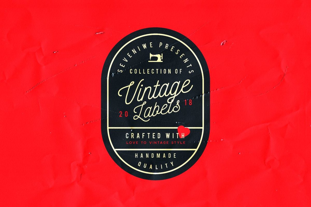 复古标签工具包 Editable Vintage Labels Kit