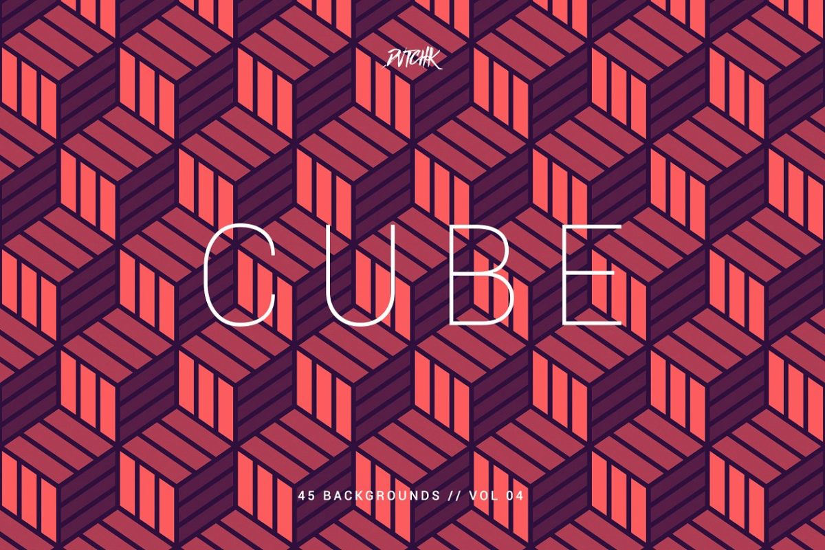 立方体-无缝几何背景纹理（第04卷） Cube | Seamless Geometric | Vol. 04