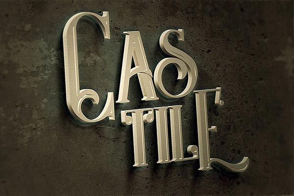高端时尚复古风格的Castile – Display Font英文字体