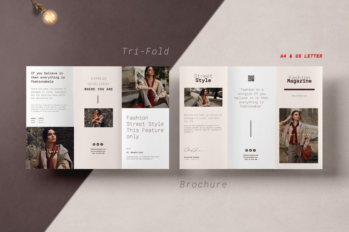 三折页宣传册设计制作 Product Tri-Fold Brochure
