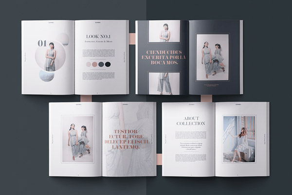 高品质的高端时尚杂志房地产楼书品牌手册画册设计模板