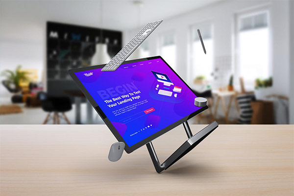 高品质的时尚高端Surface Studio样机UI展示模型mockups