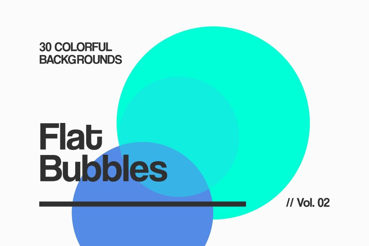 抽象图形背景 Flat Bubbles Backgrounds | Vol. 02